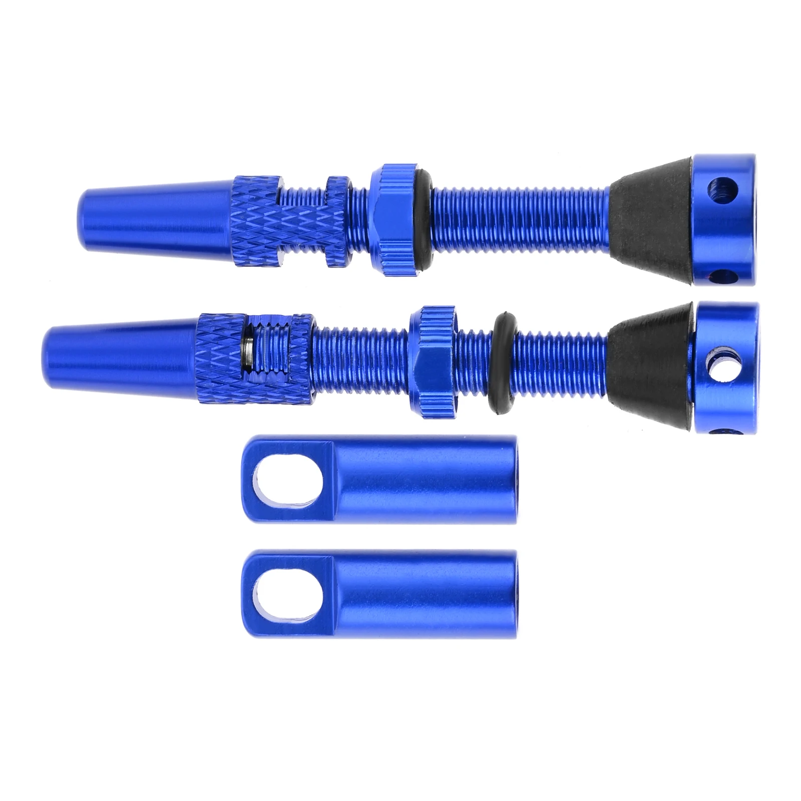 1 Pair 44mm/60mm CNC Aluminum Tubeless Presta Valve Stem with Caps Covers Value Core Remover Tool Fit Most Tubeless Bicycle Rims bicycle valve cap bicycle tire valve cap bicycle tubeless valve bicycle valve core remover valve cap bicycle valve valve caps bicycle air valve bicycle valve accessories bicycle valve tool