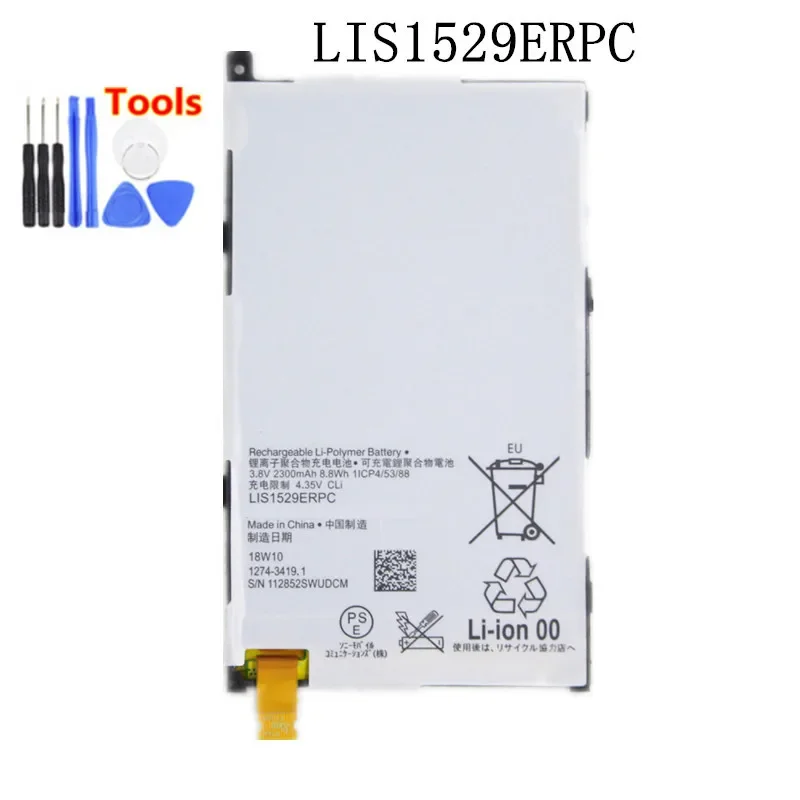 

New 2300mAh LIS1529ERPC Replacement Battery For Sony Xperia Z1 Compact mini Z1c D5503 M51w Bateria + Free Tools