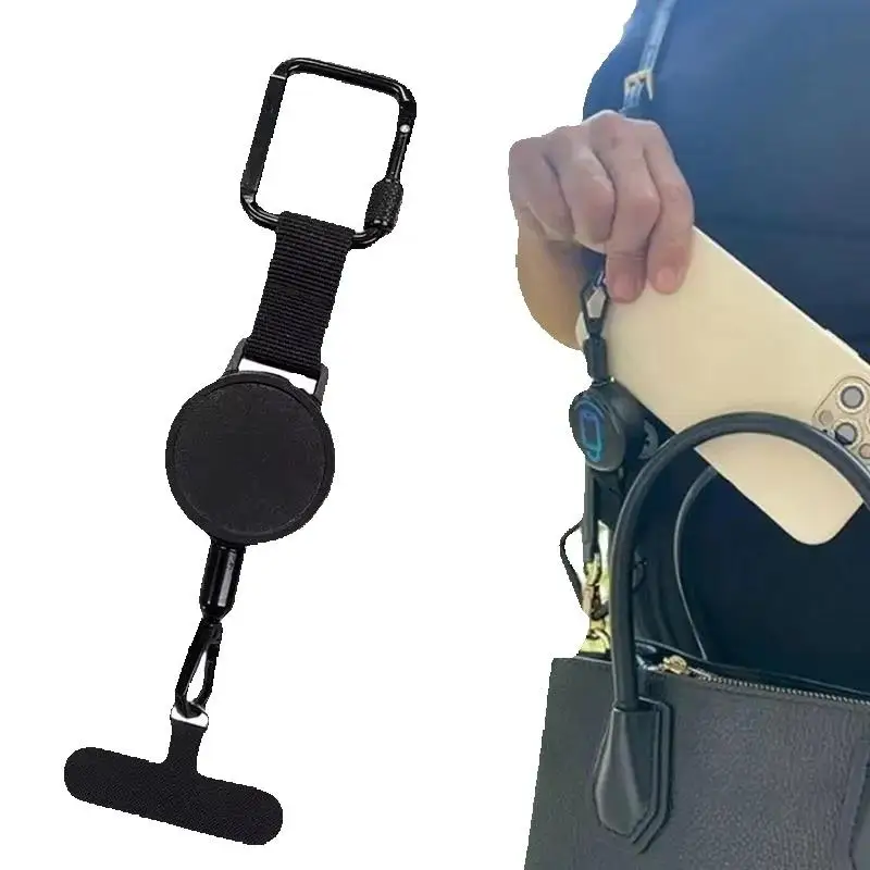 Retractable Anti-Theft Smartphone Safety Strap with Belt Clip