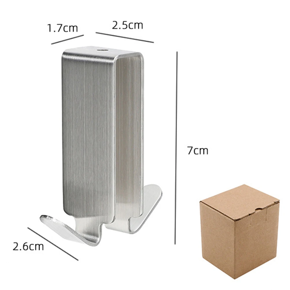 Bathroom Shower Door Hook Stainless Steel Over Glass Door Shower Towel Rack Bathrobe Hanger Holder Punch Free Wall Hooks