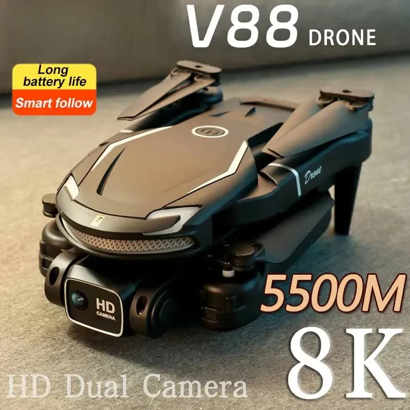Drone Quadcopter GISAEV V88 Drone 8K 5G GPS Professional HD Aerial Photography Remote Control Quadcopter