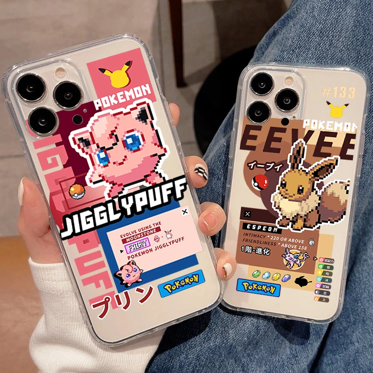 iphone 13 pro max leather case Pokemon Pikachu Transparent Phone Cases For iPhone 11 12 13 Pro MAX 6S 7 8 Plus XS MAX 12 13 Mini X XR SE 2020 Soft TPU Carcasa best cases for iphone 13 pro max