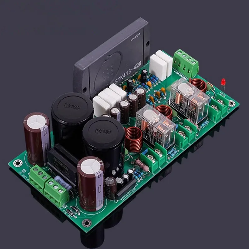 

STK413-420 высокомощный 2,1 3-канальный 75 Вт * 2 + 120 Вт HiFi домашний аудиоусилитель готовая плата «сделай сам»
