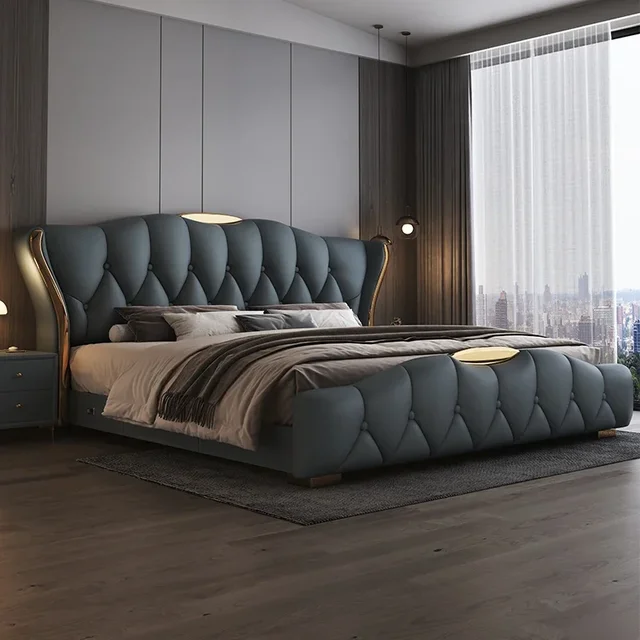 180X200 cm meubles de chambre complets roi ensemble têtes de lit double complet chambres de mariage pas cher pleine taille lit queen cadre de lit 1