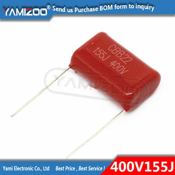 10 pz 400 v155j 1.5UF passo 20MM 400V 155 1500nf CBB condensatore a Film di polipropilene