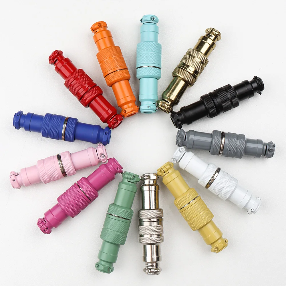 Aviator Connector Plug com Soquete de Parafuso Colorido Docking para Teclado Usb Enrolado Cabo tipo c Matt Gx16 Núcleos Núcleos - Imagem 3