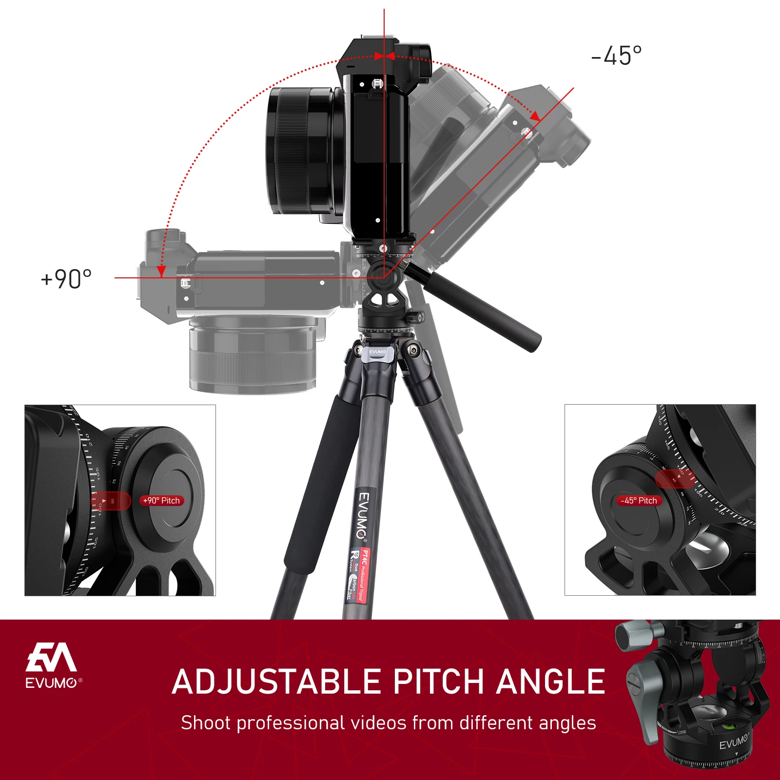 Tripod ball head cold shoe ball head camera fluid head camera head adapter for tripod monopod
