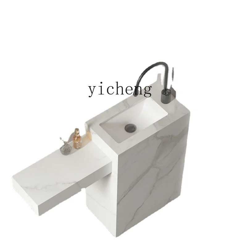 

Xl Wash Basin Ultra-Narrow Thin Stone Plate Vertical Column Washbasin Bathroom Balcony