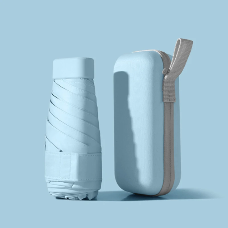 

Мини-зонт капсульный Зонт солнечный и дождливый двойной непромокаемый солнцезащитный портативный зонт для путешествий на открытом воздухе зонт