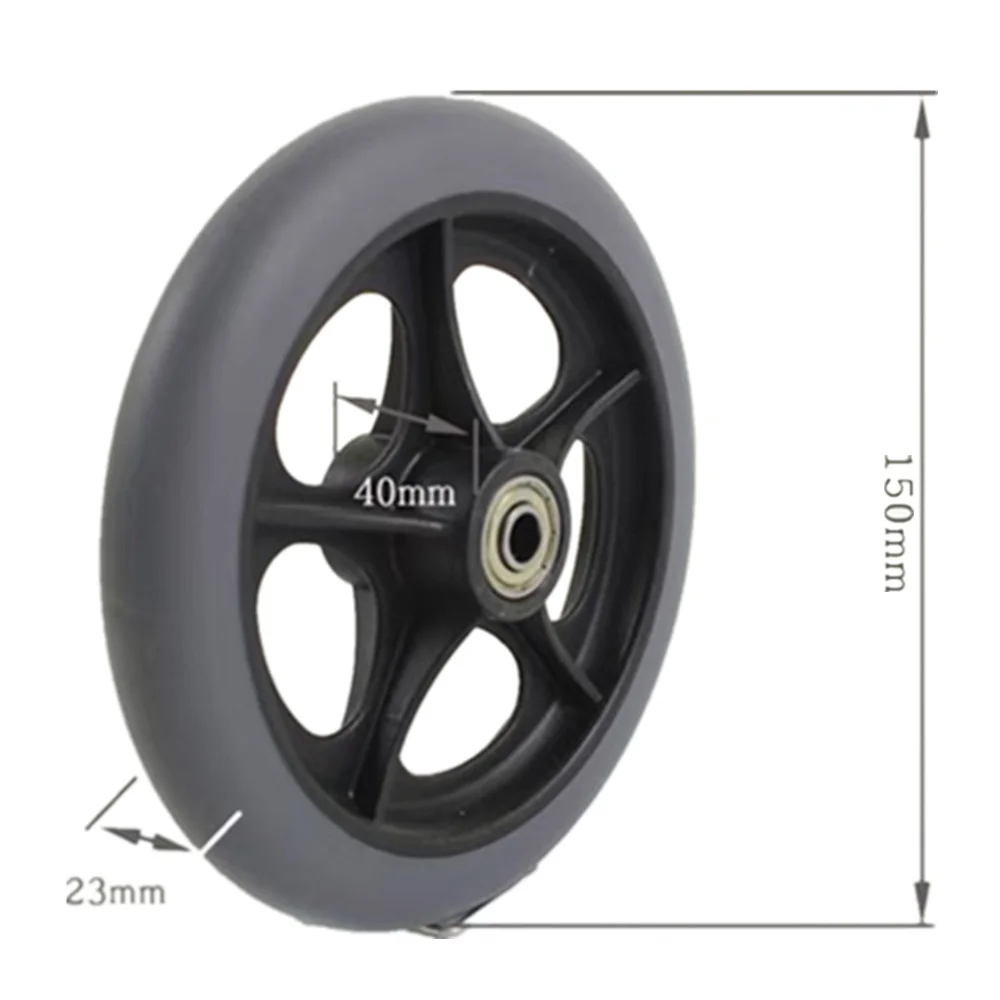 JayCreer 6 inches Rear Wheel For yuwell Transport Wheelchair