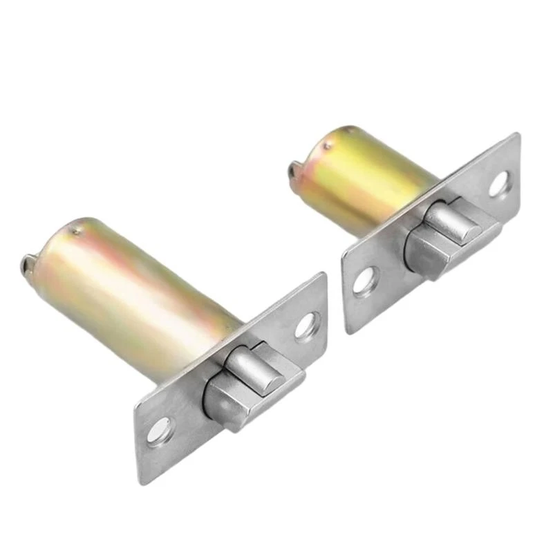 652F 4Pcs Round Balls Door Knob Body Lock Cores Single Lock Body Tongue Replacement Locking Tongue Fitting Easy to Install