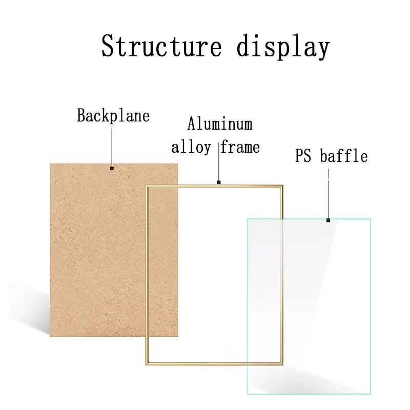 Black/Silver/Gold Metal Wall Photo Pictures Frames Modern 20x25/A4 21x30/30x40cm Poster Canvas Hanger Prints Art Home Decor Gift
