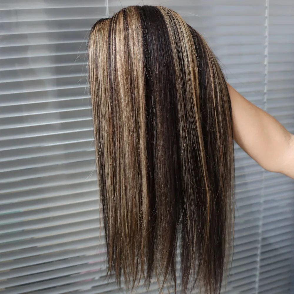 100% Human Hair Virgin Brazilian Extensions Bundle Piano Highlight 1B #27 Grey Straight Hair Weft Weaving Double Weft Wholesale 5