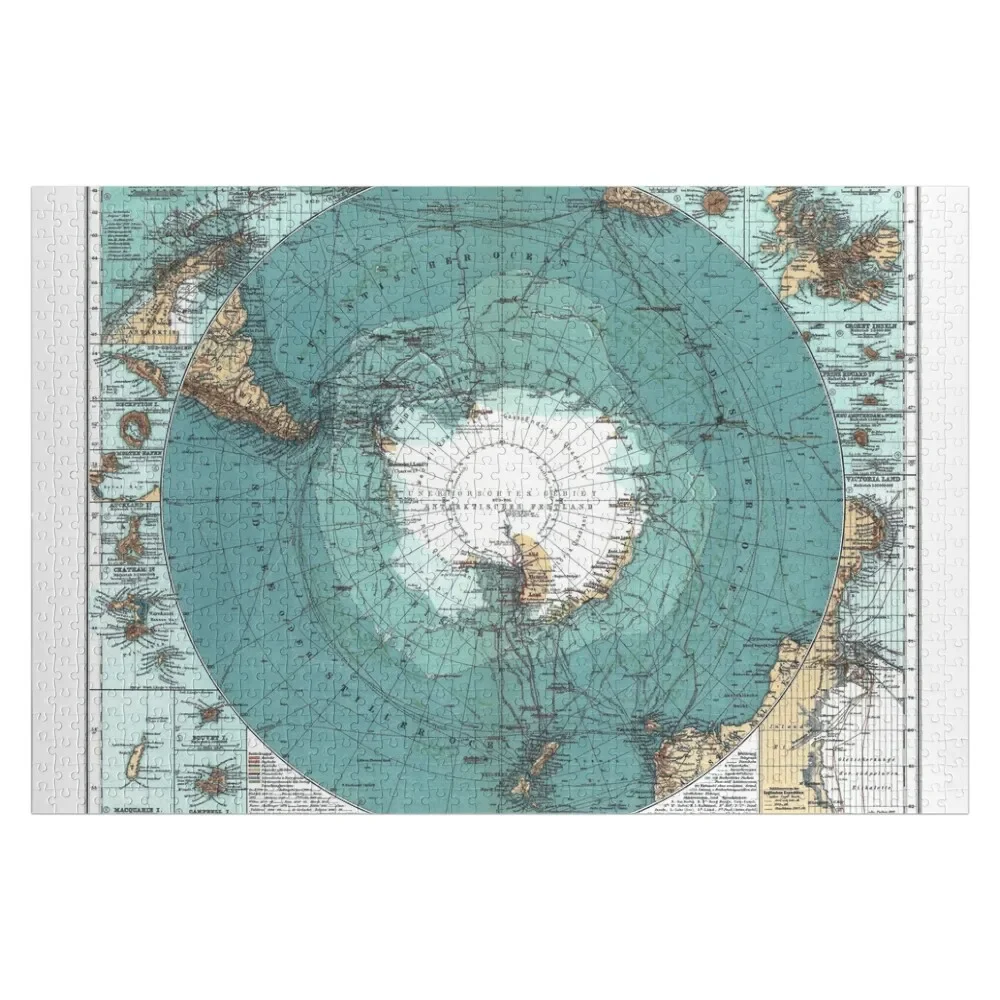 Vintage Antarctica Map Jigsaw Puzzle Customized Gifts For Kids With Photo Custom Child Gift Toys For Children Puzzle vangelis antarctica 1 cd