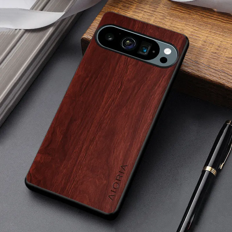 Durable Wooden Pattern Leather Phone Case Cover