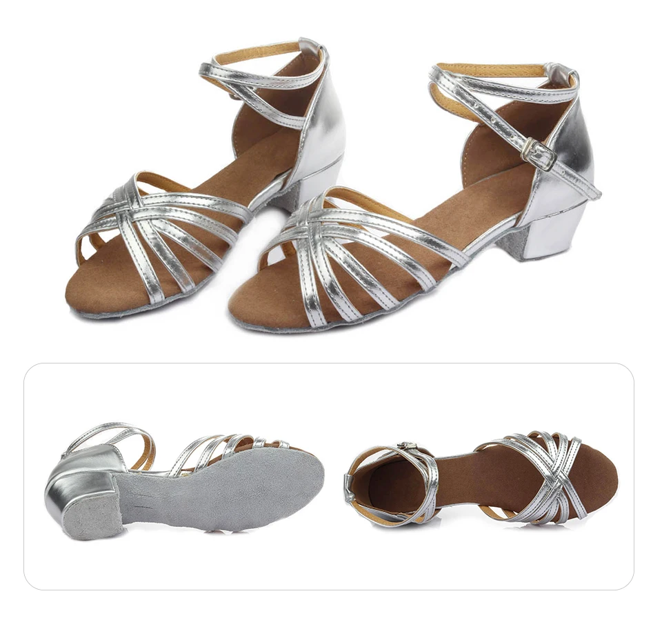 Zapatos de baile para niñas y mujeres, zapatos de salón latinos para niños/niños, Tango, Salsa, zapatos de baile latino, zapatos de entrenamiento de Salsa de tacón bajo