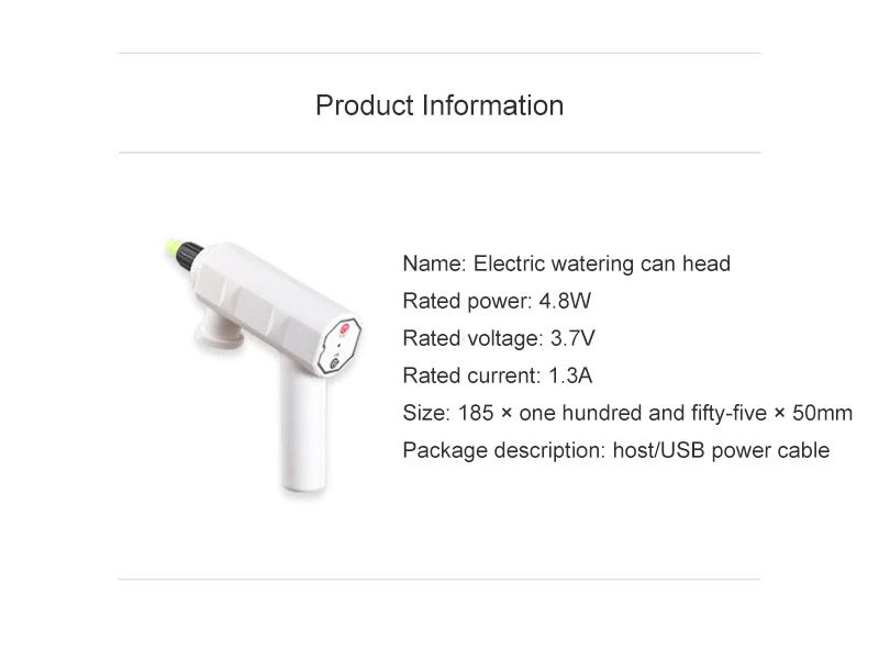 Description Picture 5 of itemElectric Plant Spray Bottle Watering Can Head Multi-functional Fogger USB Sanitizing Sprayer Watering Machine Plants Garden Tool