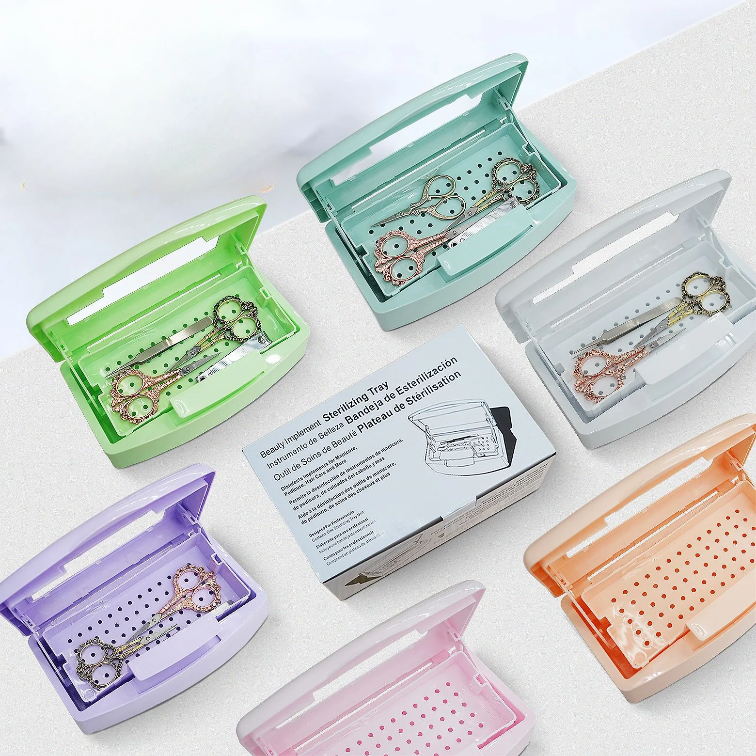 Description Picture 3 of itemNail Sterilizer Tray Sterilizing Clean  Disinfection Box Nail Art Salon Manicure Implement Sanitize Tool Equipment Cleaner Tools