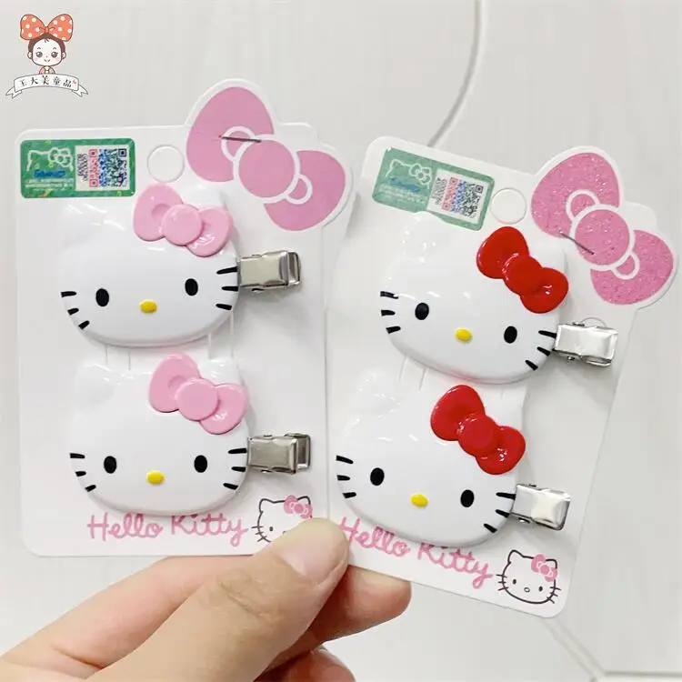 

Kawaii Sanrio Hello Kitty Bangs Clip My Melody Kuromi Cinnamoroll Purin Hair Accessories Anime Cute Cartoon Headdress Girls Gift