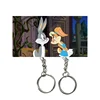 New Couple Keychain Hanger Wall Key Holder Home Decor Cartoon Kawaii Key Pendant Backpack Key Ring Storage Rack For Lover Gifts 6