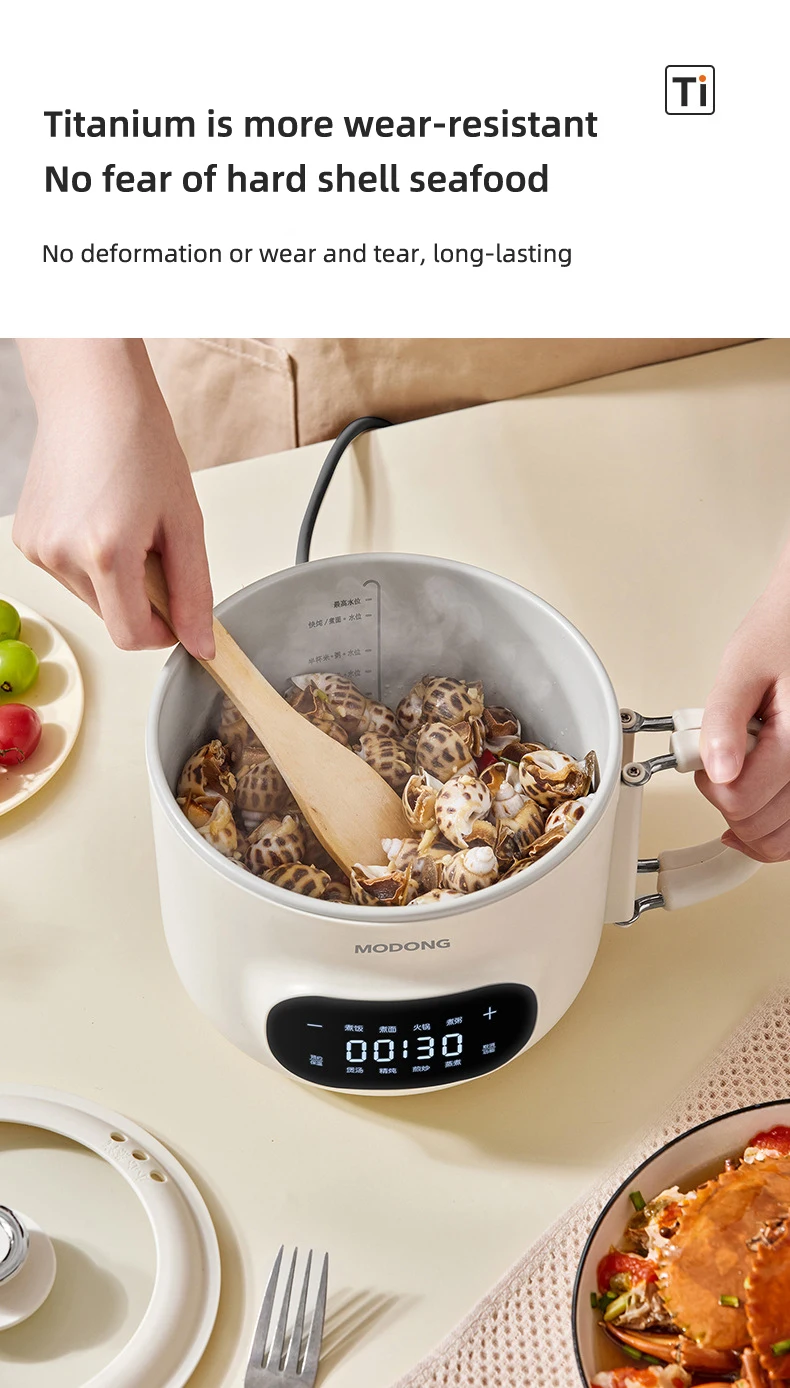 Description Picture 5 of item2.0L Electric Rice Cooker Smart Cooking Pot Multicooker Lunch Box Rice Cookers Dormitory Hot Pot Non-stick Electric Skillet 220V