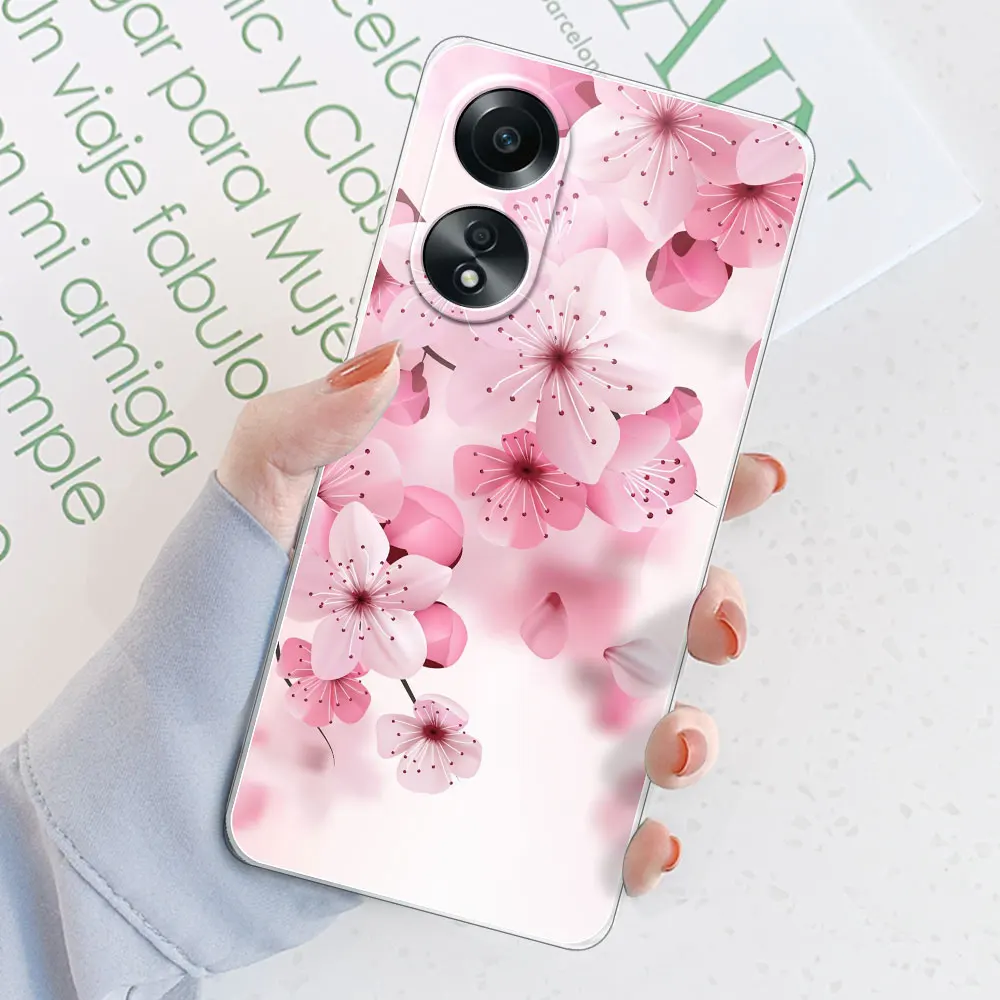 Oppo A98 5G Funda Gel Tpu Silicona dibujo Flores