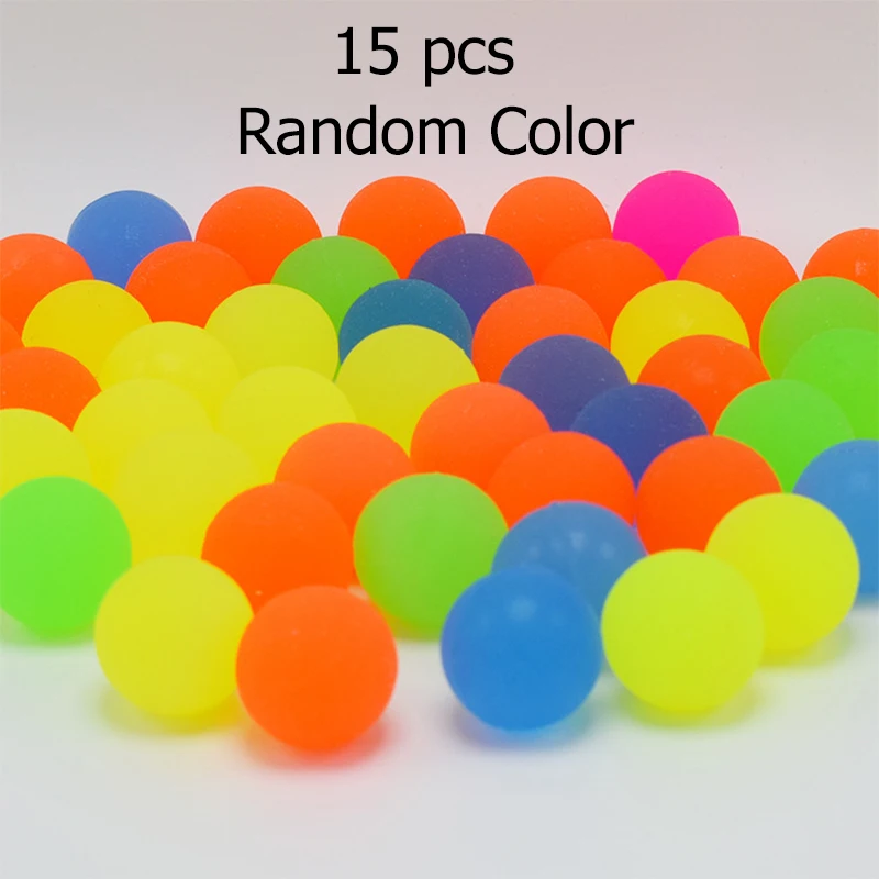 Set of 15 High Bounce Toy Balls for Kids - Party Favor Decoration in Vibrant Colors