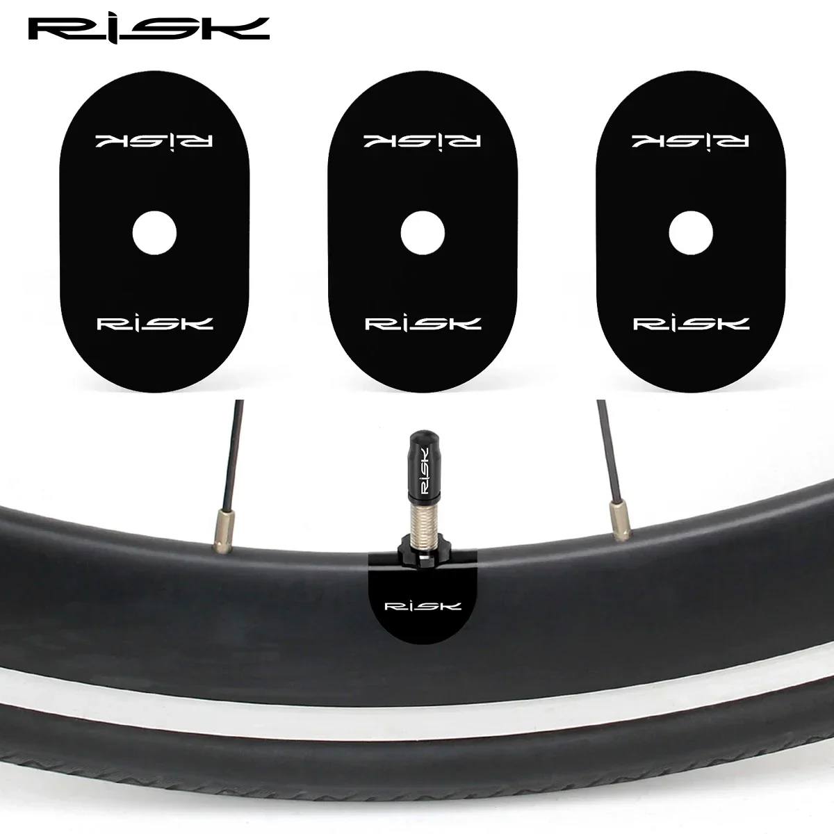 5 Pairs (10PCS) RISK MTB Road Bike Bicycle Elliptic Presta Valve Stickers Tube Rim Protection Pad Air Nozzle Gasket bicycle valve sticker