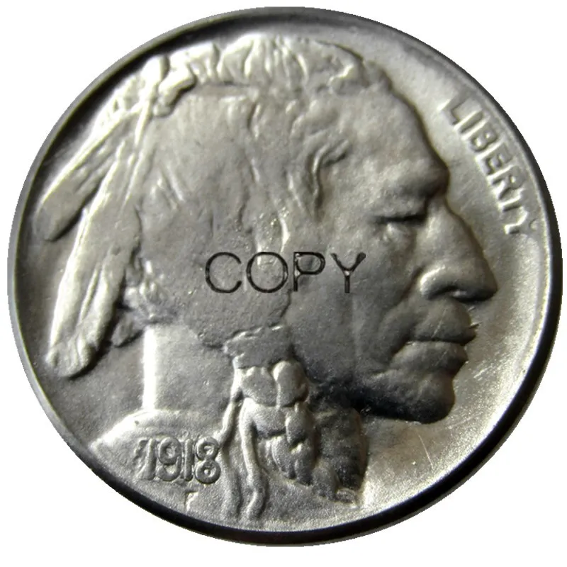 Us 1918/7-D 5C (Regular Strike) Buffalo Five Cents Copy Coin