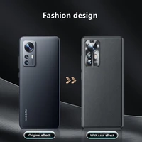 For Xiaomi 12 Case Mi 12 Pro Stylish Plain Leather Cover 12X Luxury Soft TPU Bumper Shockproof For Twelve Pr O Camera Protection 2