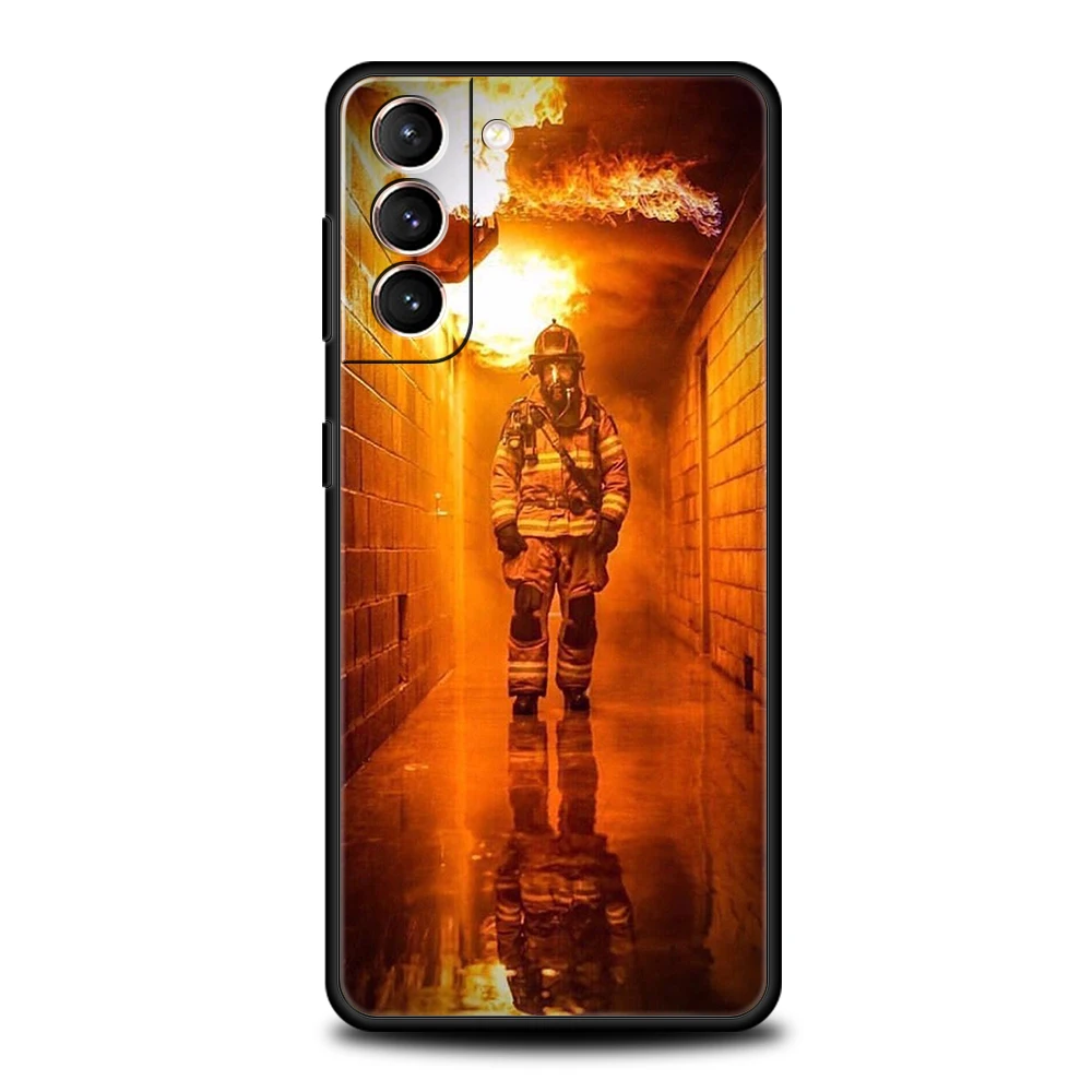 Fireman Firefighter Soft TPU Phone Case Cover
