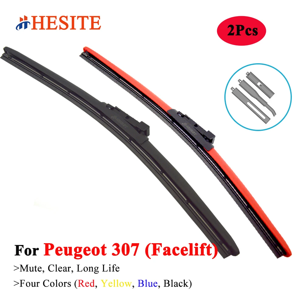 HESITE Colorful Wiper Blades For Peugeot 307 Hatchback Estate