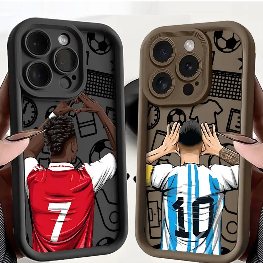 Cartoon Football Number Soft TPU Phone Case