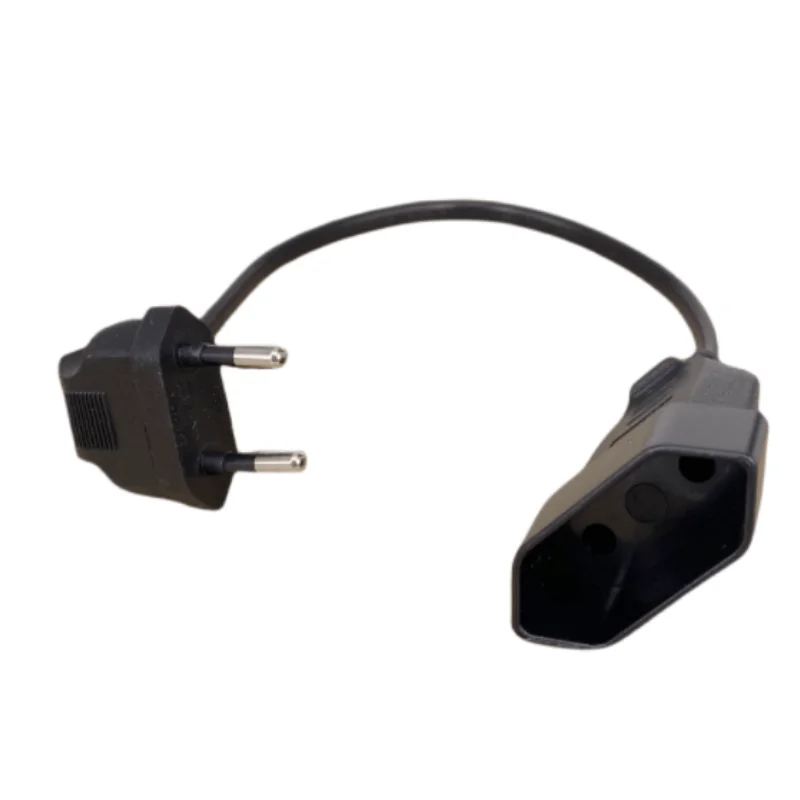 EU Power Adapter Cord 1PCS 90 Degree Angled European Round 2Pin Male to Female Plug Power Cable For UPS PDU 0.3M/0.6M