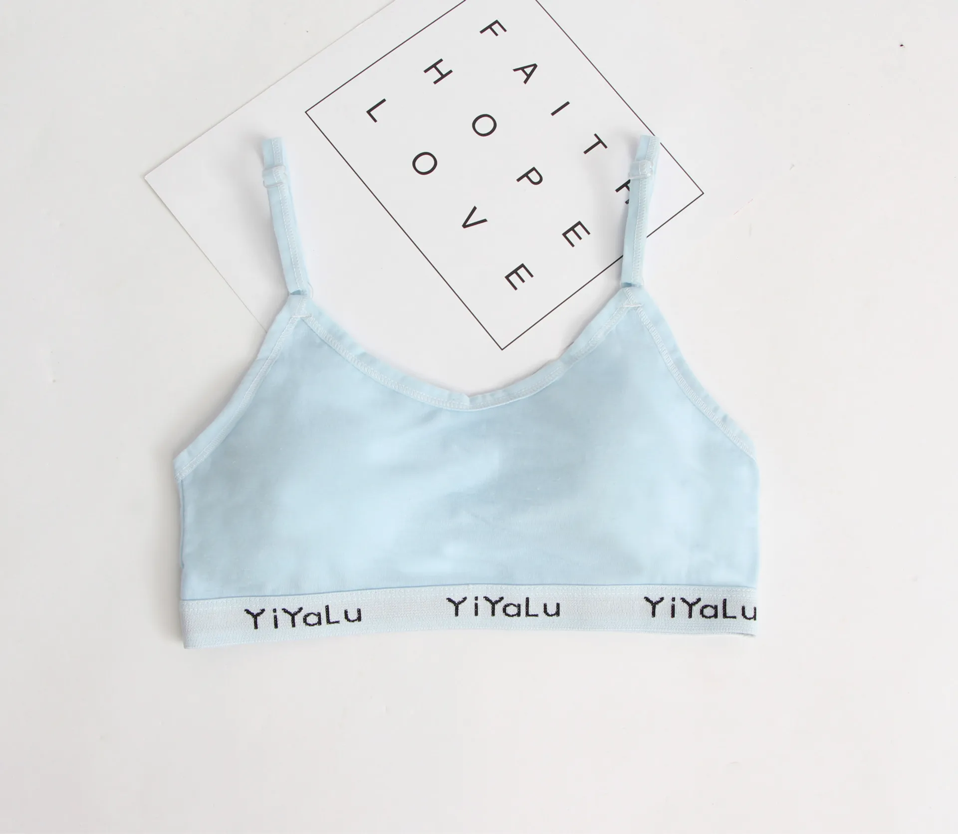 Young Girls Cotton Underwear Teenage Training Sports Bra Top For