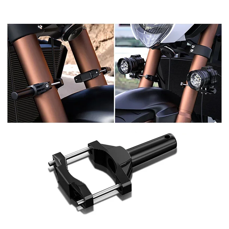 Universal Mount Bracket For Motorcycle Bumper Modified Headlight Stand Spotlight Extension Pole Frame Support Extension Bracket