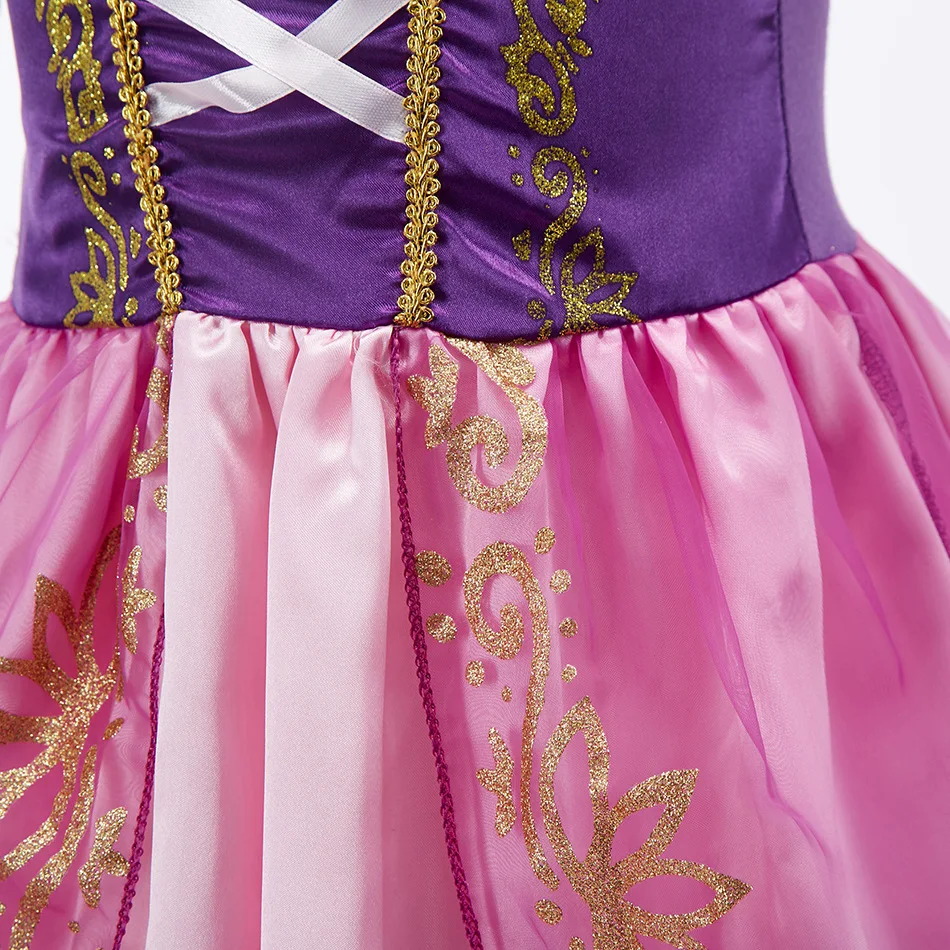 Topney Princess Rapunzel Costume For Girls - Dress Up Set With Wig, Crown, Handbag & Accessories - View #2