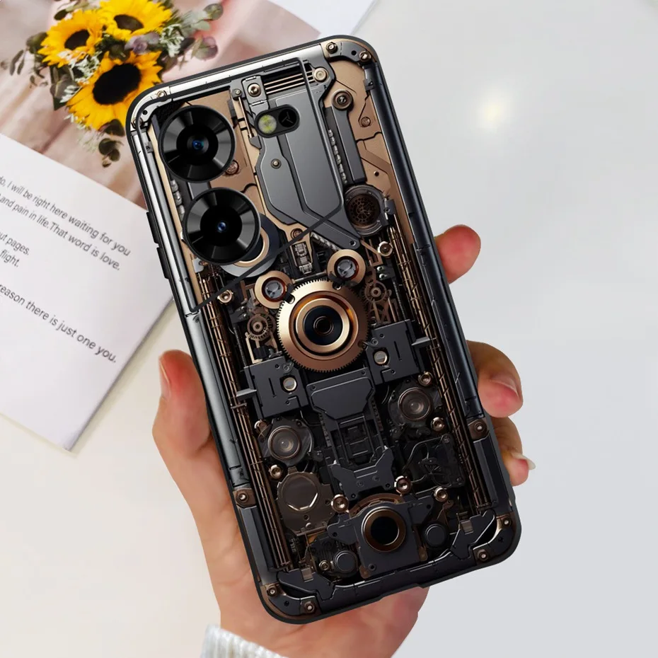 Cool Dragon Pattern Phone Case | Soft TPU Black Silicone Cover