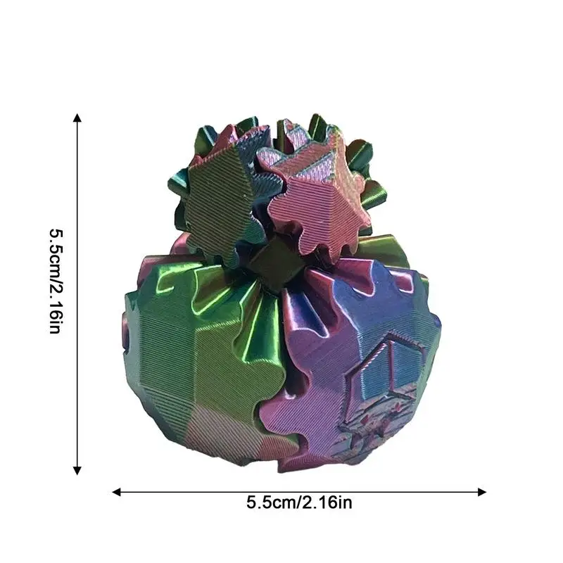 Gear Ball 3D Printed Fidget Toys Spin Ball Or Cube Stress Relief Desk Toy Anxiety Relax Activity For Adults Kids new year Gift