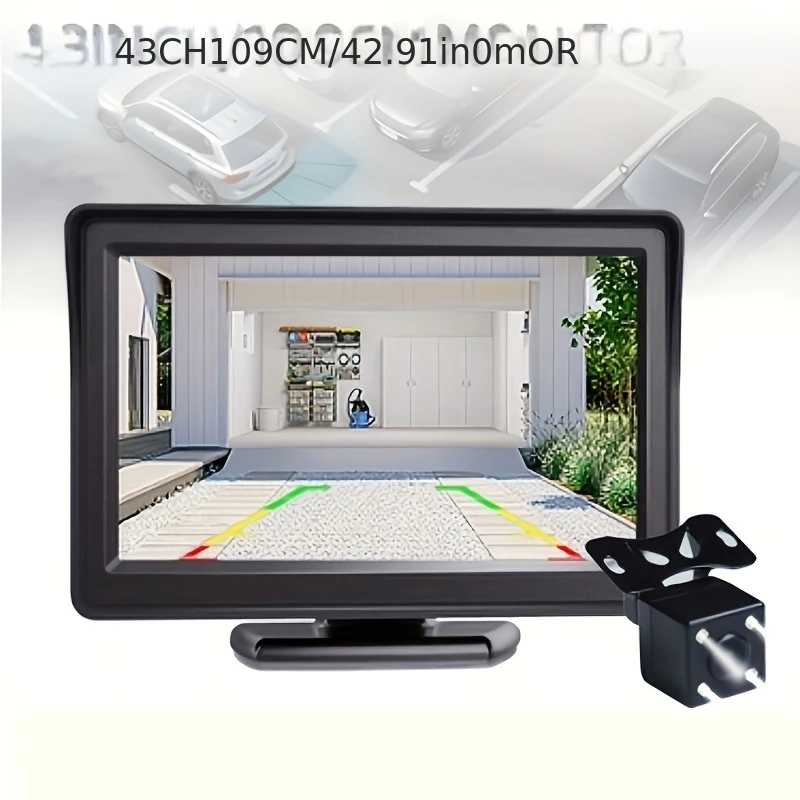 10.92cm LCD 모니터 후방 카메라 4LED 카메라 |   간편한 설치, 고화질 디스플레이