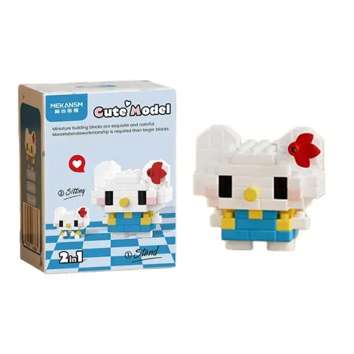 99 style SANRIO Hello Kitty Building Blocks Cartoon Figures Kuromi Bricks My Melody Children's Assembly Toys Cinnamoroll Gift - Image 50