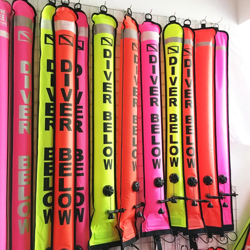 Scuba Diving SMB Professional Safety Reflective Surface Marker Buoy DIVE1.2-1.5M