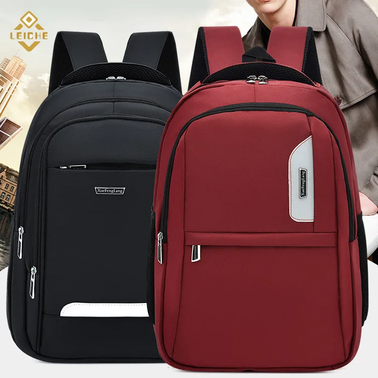 

New fashion large capacity backpack solid color simple waterproof business computer bag travel commuting schoolbag