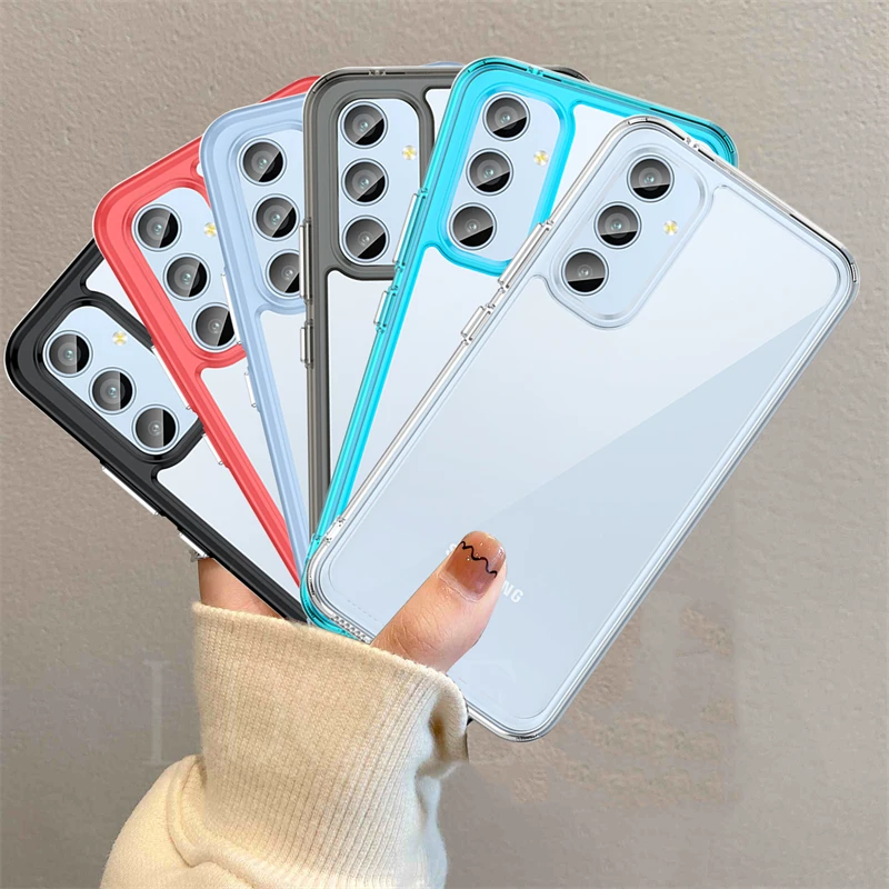 Per Samsung A54 Custodia Cover Samsung Galaxy A54 5G A33 A53 A73 A14 A13 A23 Capa Colore Trasparente Trasparente Per Samsung Galaxy A54 5G
