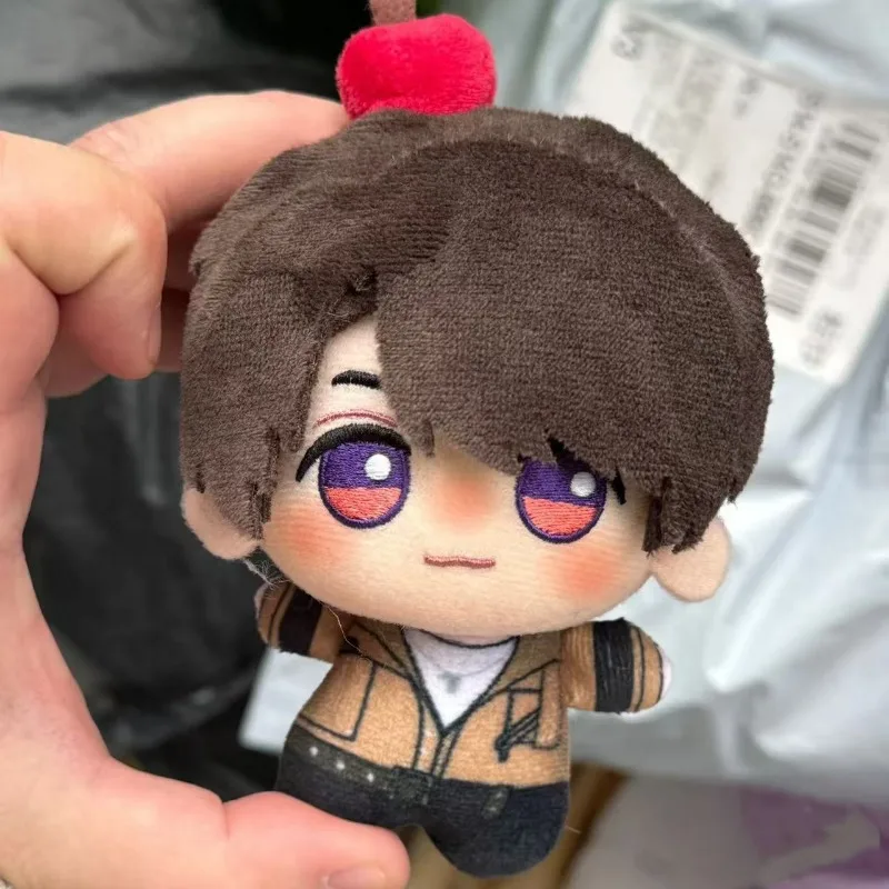 Anime Love and Deepspace Cosplay Caleb Adorable 10cm Backpack Key Chain Printed Body Magnetic Apple Pendant Plush Keychain Gift
