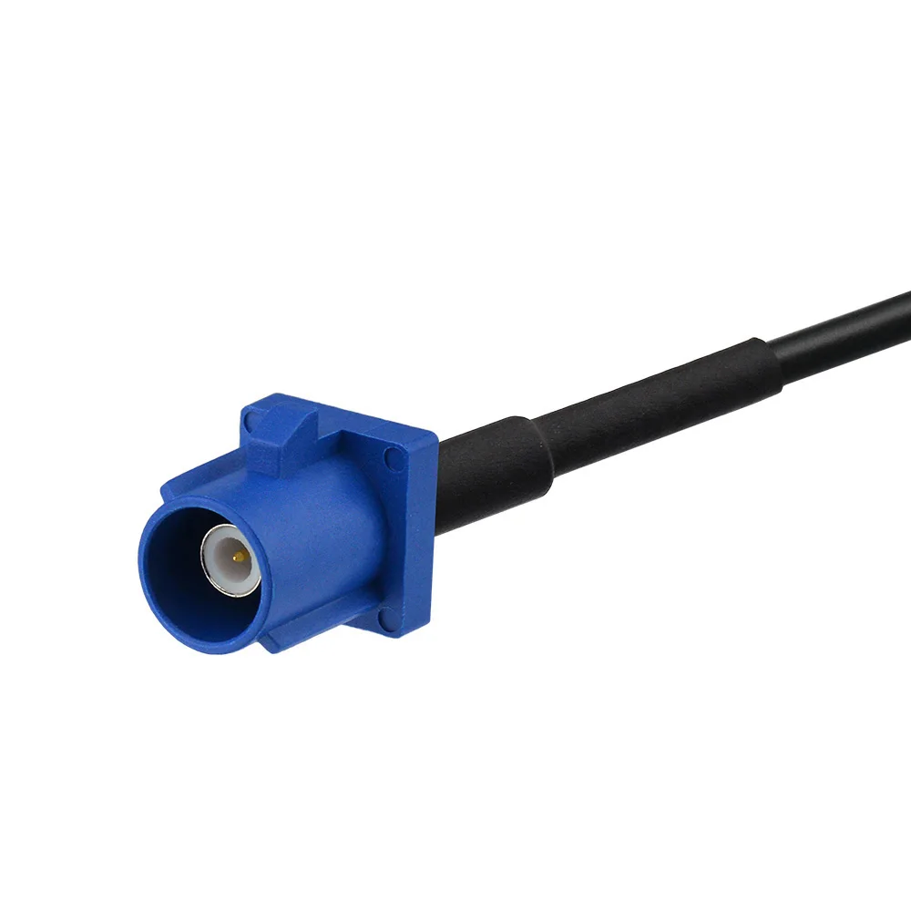 Female to Fakra C Blue Male Connector Antenna Feeder RG174 Coaxial Cable