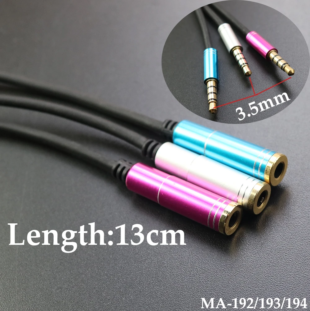 4pole 3.5mm Headphone Extension Cable Male to Femal Metal 13CM Cable Audio Jack 3.5 for Computers MP3 Earphone Audio Extension