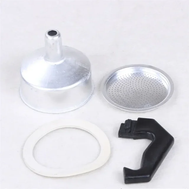 Espresso Coffee Moka Pot Rubber Ring Handle Gasket Funnel Filter Set For Cups Moka Pot Espresso Coffee Makers Parts 3