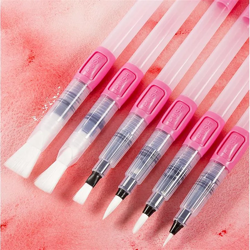 6Pcs Soft Brushes for Painting Watercolor Brush Pen  Nylon Paint Brush Set Art Supplies for Calligraphy/Watercolor/Gouache 2