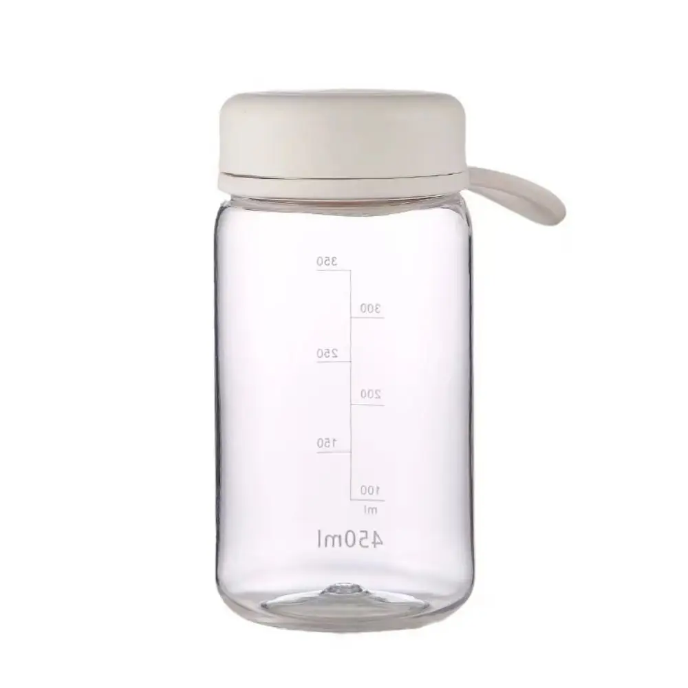 450ml Transparent Plastic Cup Lifting Rope Leakproof Milk Water Bottles Fall Prevention Transparent Drinking Water Bottle